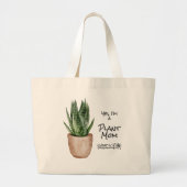 Plant Mam Superpower Grote Canvas tas (Voorkant)