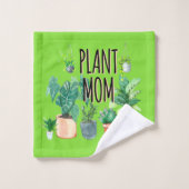 Plant mam - tuinbouw, planter cadeau voor mam bad handdoek (Wasdoekje)