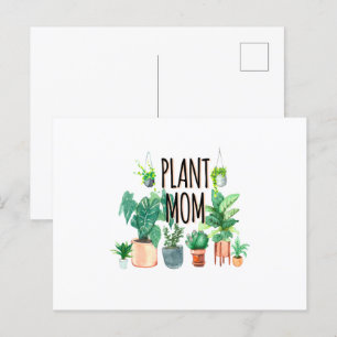 Plant mam - tuinbouw, planter cadeau voor mam briefkaart