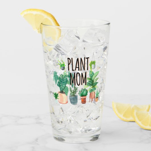Plant mam - tuinbouw, planter cadeau voor mam glas (Voorkant ijs)