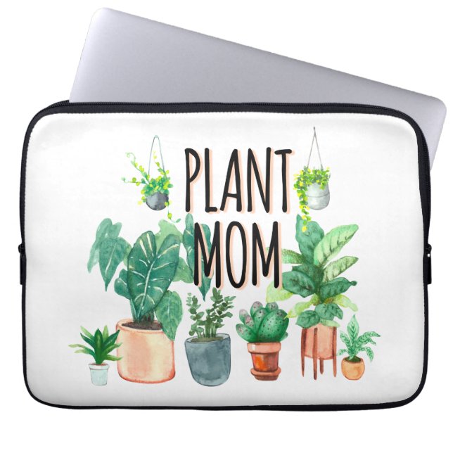 Plant mam - tuinbouw, planter cadeau voor mam laptop sleeve (Voorkant)