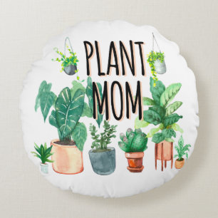 Plant mam - tuinbouw, planter cadeau voor mam rond kussen