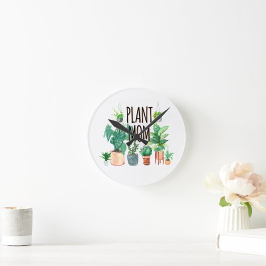 Plant mam - tuinbouw, planter cadeau voor mam ronde klok (Huis)