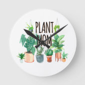 Plant mam - tuinbouw, planter cadeau voor mam ronde klok (Voorkant)