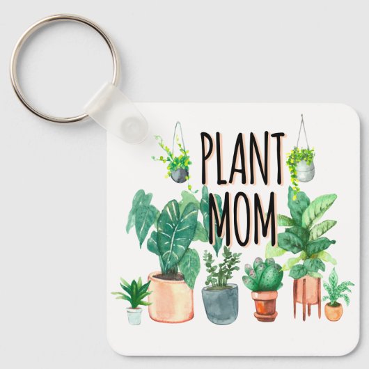 Plant mam - tuinbouw, planter cadeau voor mam sleutelhanger (Voorkant)