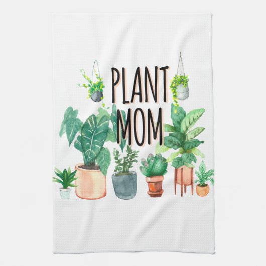 Plant mam - tuinbouw, planter cadeau voor mam theedoek (Verticaal)