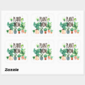 Plant mam - tuinbouw, planter cadeau voor mam vierkante sticker (Vel)