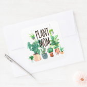 Plant mam - tuinbouw, planter cadeau voor mam vierkante sticker (Envelop)