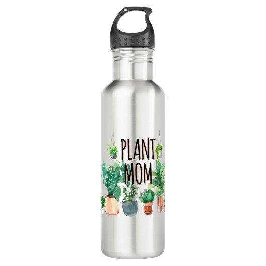 Plant mam - tuinbouw, planter cadeau voor mam waterfles  (Voorkant)
