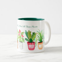 Plant Mam Waterverf Potted Houseplant Funny
