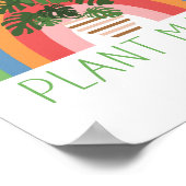 Plant Mama Boho Rainbow Garden Monstera Leaves Poster (Hoek)