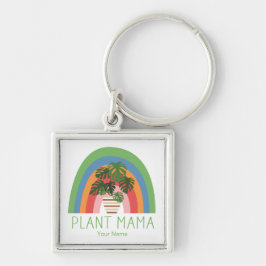 Plant Mama Boho Regenboog Tuin Monstera Bladeren Sleutelhanger
