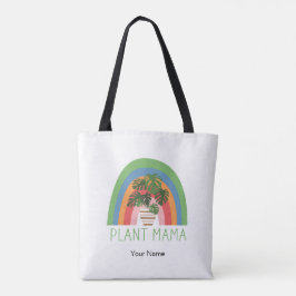 Plant Mama Boho Regenboog Tuin Monstera Bladeren Tote Bag