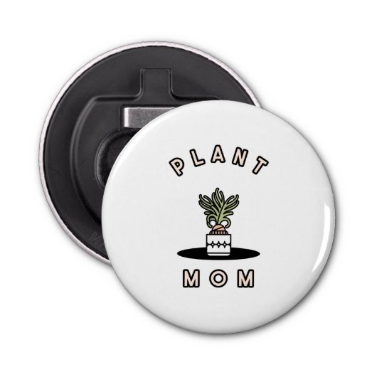 Plant mama button flesopener (Voorkant)