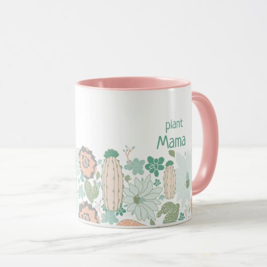 Plant Mama Cactus Succulents personaliseert Mok (Voorkant rechts)