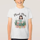 Plant mama Kinder Tri-Blend Shirt (Voorkant)
