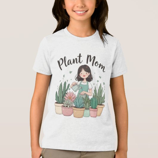 Plant mama Kinder Tri-Blend Shirt (Voorkant)
