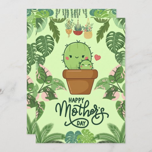 Plant mama Moederdag Kaart (Voorkant / Achterkant)