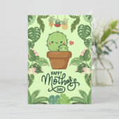 Plant mama Moederdag Kaart (Staand voorkant)