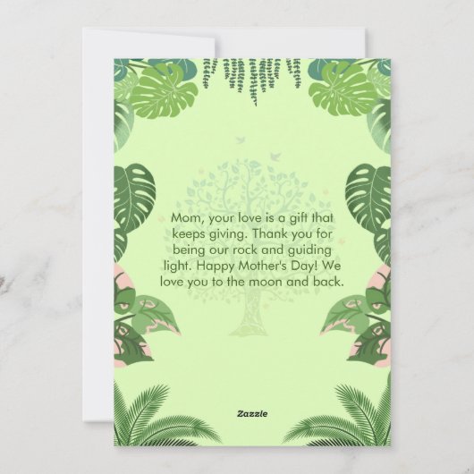 Plant mama Moederdag Kaart (Achterkant)