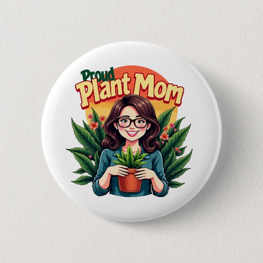 Plant mama ronde button 5,7 cm (Voorkant)