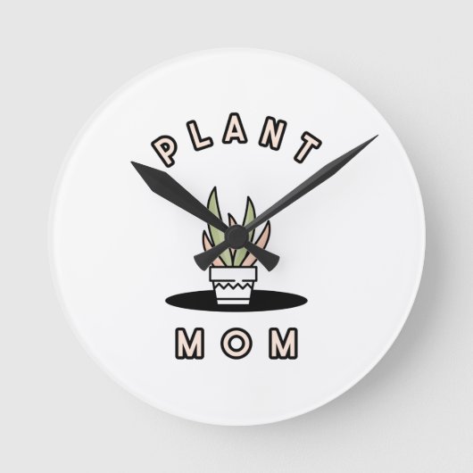 Plant mama ronde klok (Voorkant)