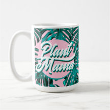 Plant Mama Turquoise Pink Monstera Oerwoud Leaves