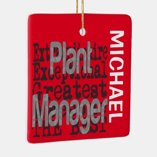 Plant Manager Extraordinaire CUSTOM Keramisch Ornament (Rechts)