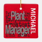 Plant Manager Extraordinaire CUSTOM Keramisch Ornament (Achterkant)
