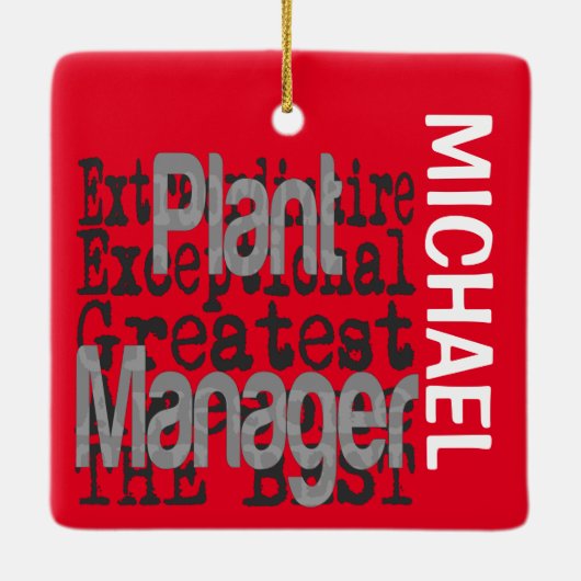 Plant Manager Extraordinaire CUSTOM Keramisch Ornament (Achterkant)