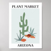 Plant Markt Arizona Groene Woestijn Saguaro Cactus Poster (Voorkant)