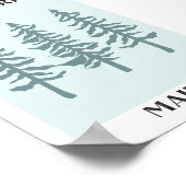 Plant Markt Maine Green Pine Tree Forest Poster (Hoek)