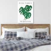 Plant Markt Mexico Groene Monstrera Houseplant Canvas Afdruk (Insitu (Slaapkamer))
