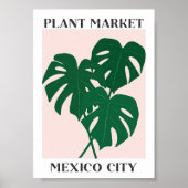 Plant Markt Mexico Groene Monstrera Houseplant Poster (Voorkant)