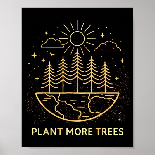 Plant Meer Bomen Aardedag Natuur Milieu Poster (Voorkant)