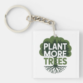 Plant Meer Bomen Eco Milieu Advocatie Sleutelhanger
