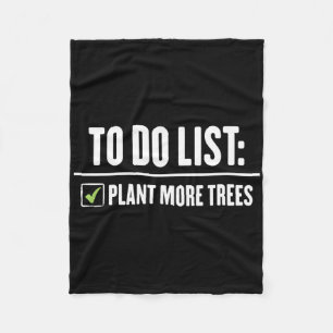 Plant meer bomen Happy Arbor Day Fleece Deken