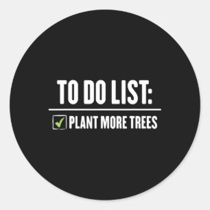 Plant meer bomen Happy Arbor Day Ronde Sticker