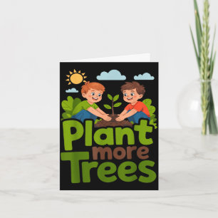 Plant meer bomen - kinderen tuinieren milieuvriend kaart