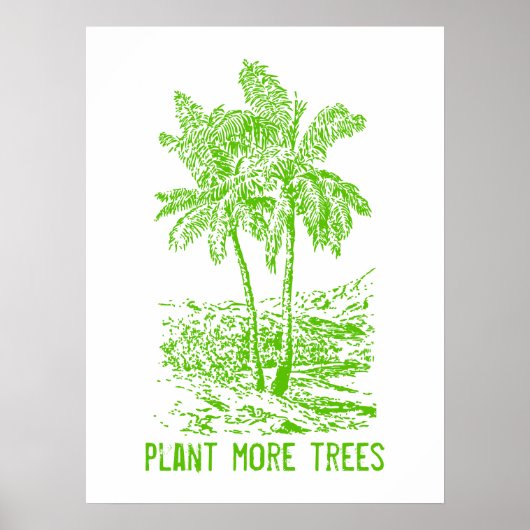 Plant Meer bomen Milieuvriendelijke muur Poster (Voorkant)