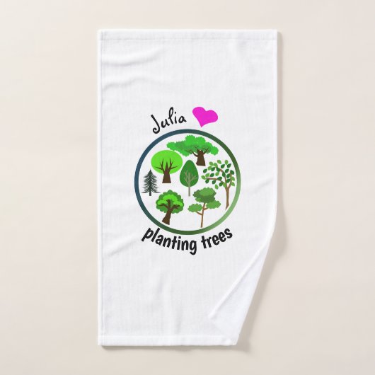 Plant meer bomen op aarde handdoek (Handdoek)