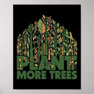 Plant meer bomen op de boomfeestdag Arbor Day Eart Poster