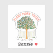 Plant Meer bomen per boom Sticker (Vel)