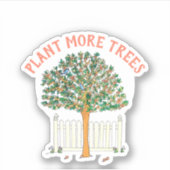 Plant Meer bomen per boom Sticker (Voorkant)