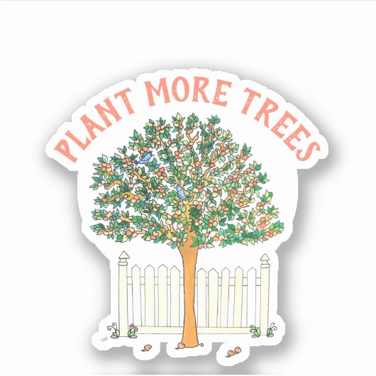 Plant Meer bomen per boom Sticker (Voorkant)