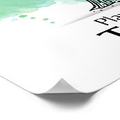 Plant meer bomen - waterverf groen poster (Hoek)