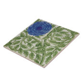 Plant met blauwe bloem (m/v papier) tegeltje (Zijkant)