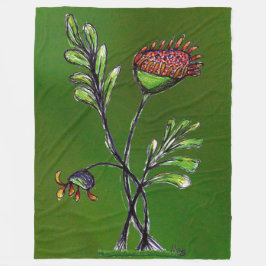 Plant met drijfveer fleece deken