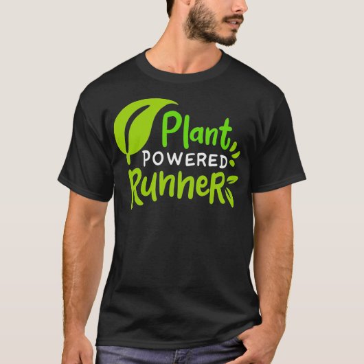 Plant met Vegan Marathon Runner _1 T-shirt (Voorkant)