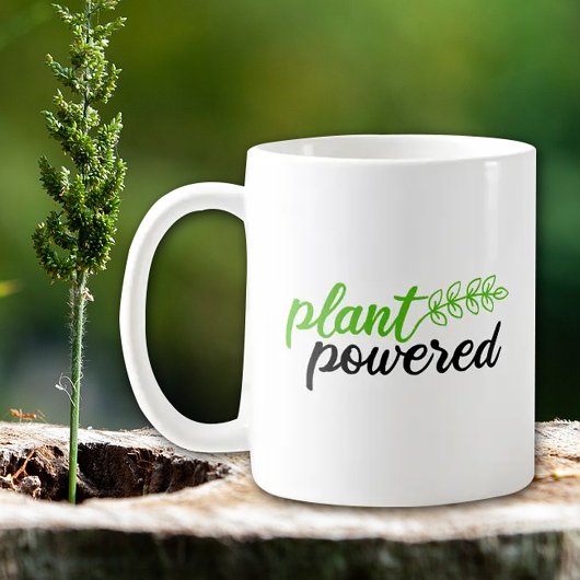 Plant met voeding koffiemok